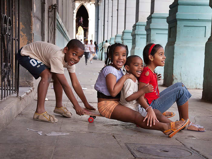 In Havana, the streets are seen as an extension of the home, where children always play outside.