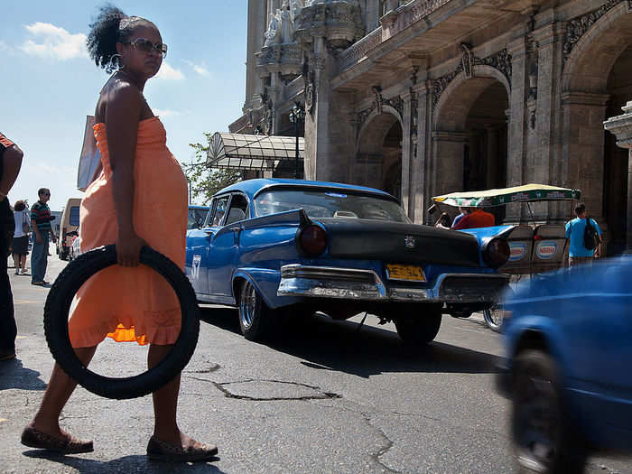 Havana is a city stuck in time. Classic old American cars from the 1950s and 