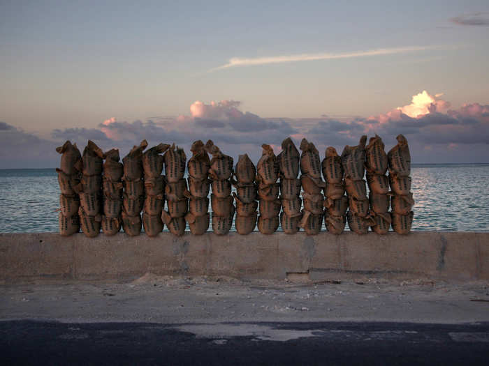 Coastal erosion has displaced citizens, especially on Kiribati