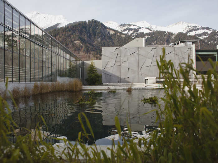 The Tropenhaus farm was engineered by Peter Hufschmeid who came up with the idea to divert runoff water from a railway tunnel under the Bernese Alps.