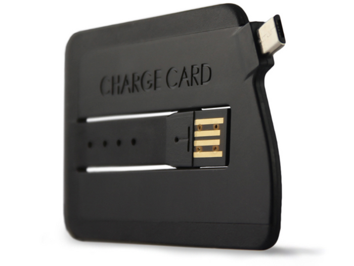 ChargeCard is a credit card-sized smartphone charger.