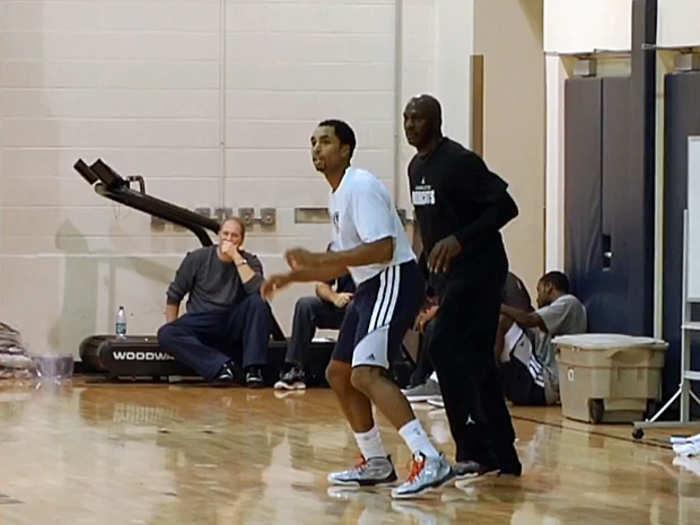 He played a Bobcats player one-on-one recently, and had to get treatment from the trainer the next day