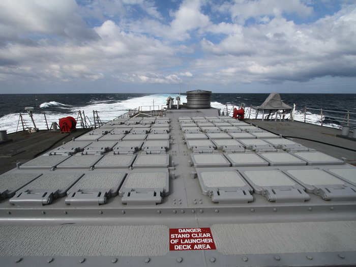 Seven of those 10 are tasked with missile defense — the Aegis system beneath this deck.