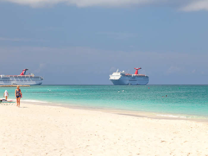 Seven Mile Beach on Grand Cayman Island is a 5.5-mile long beach (the name is actually a misnomer) that