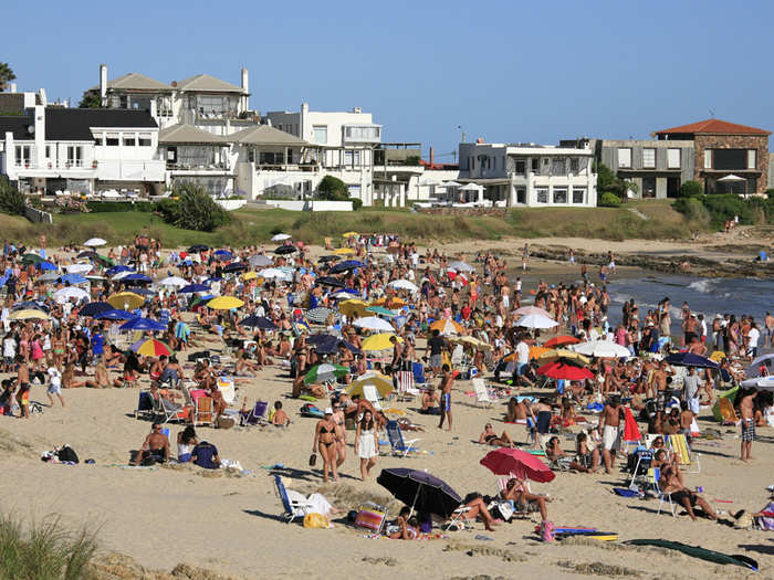 Punta del Este is a bustling beach in Uruguay that has a fun party vibe.