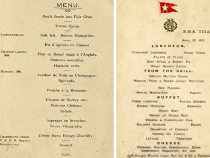 A rare menu from the Titanic fetched $160,000.