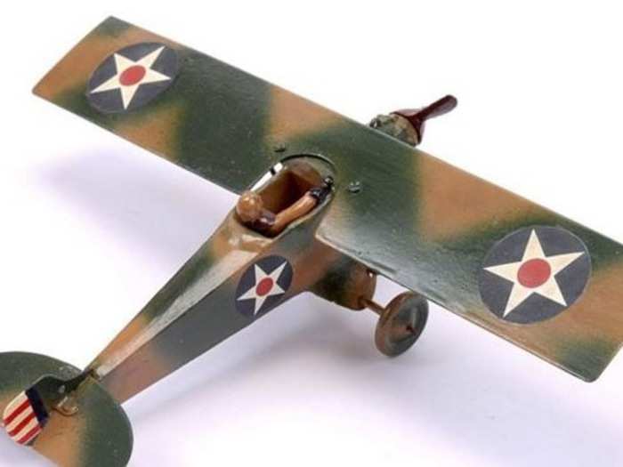 A toy airplane sold for $15,900 at auction.