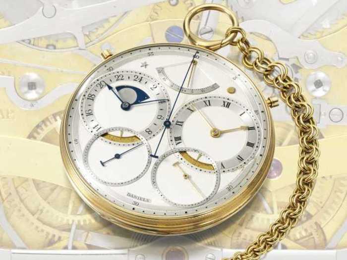 #23 An 18-karat yellow gold chronograph by George Daniels sold for $2.1 million at a Sotheby