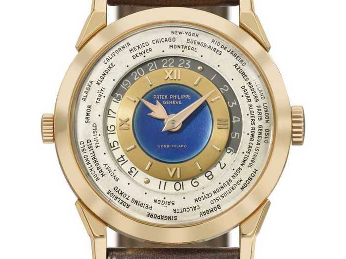 #17 A Patek Philippe 18-carat pink gold wristwatch with a blue enamel dial from 1953 sold for $2.7 million at Christie