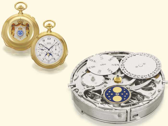 #15 The King Fouad clockwatch by Vacheron Constantin sold at Antiquorum in April 2005 for $2.77 million.