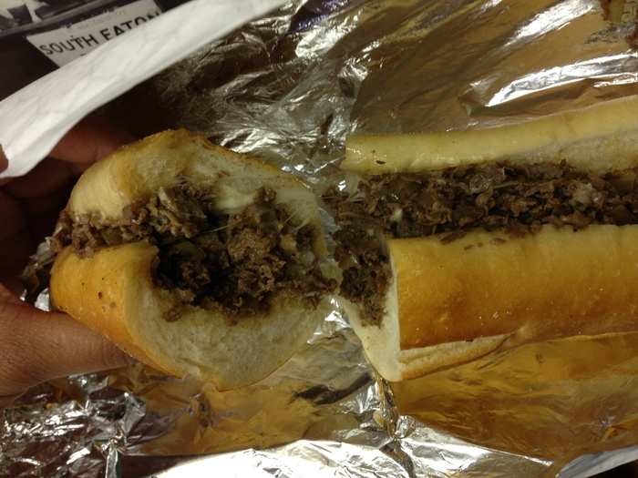 Order a cheesesteak in Philadelphia, Pennsylvania. Pat