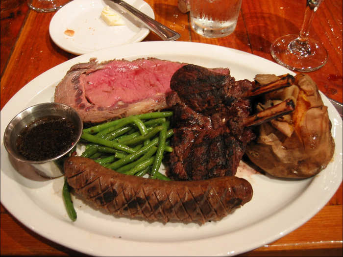 Channel your inner carnivore and gorge yourself on elk, venison, bison, and other wild game at the Gun Barrel in Jackson Hole, Wyoming.