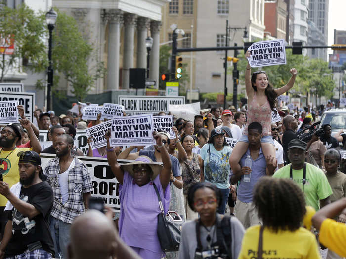 Protestors filled the streets in Newark, N.J.