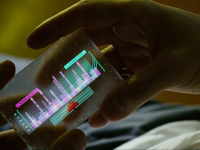 There are small screens too, such as this little media device used to compare DNA samples.