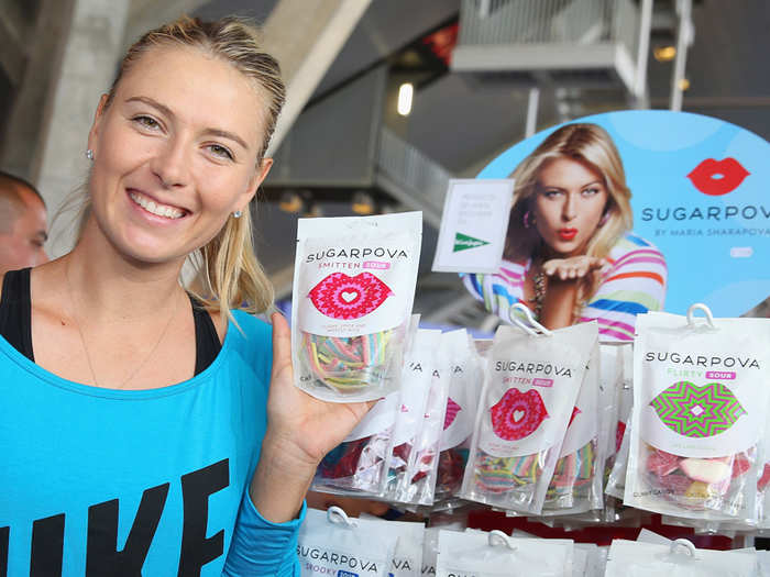 Last year she launched a candy company called Sugarova. It sells gum balls shaped like tennis balls, and other sweets