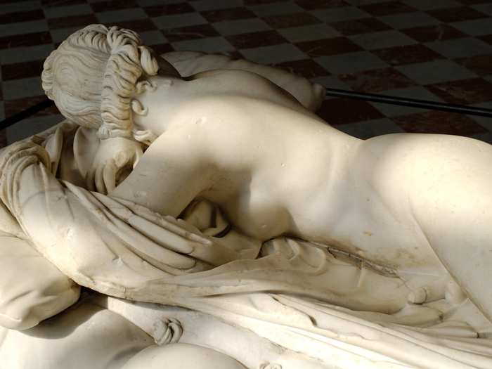 Borghese Hermaphroditus" Roman copy (2nd Century AD). Mattress by Gianlorenzo Bernini (1619). "Surprise!