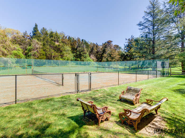 ...or play a quick match on the private tennis court. It