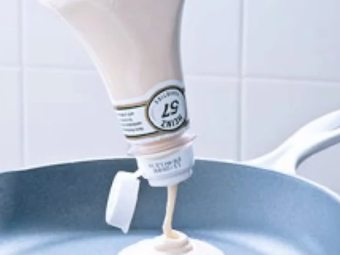 Put pancake batter in a ketchup bottle for no mess.