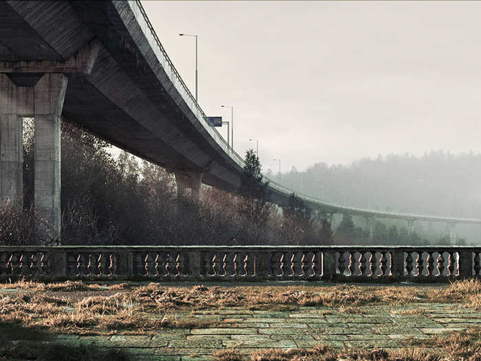An impressively well-done panoramic render.