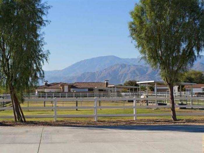 This $7.9 million farm is located in Thermal, California, and features a 4,500-square-foot home with great mountain views.