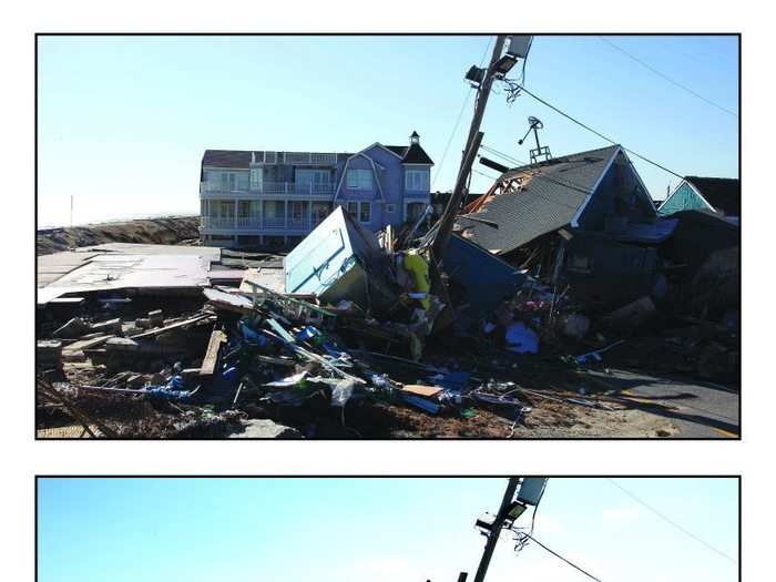 Wreckage cleared in Sea Bright.