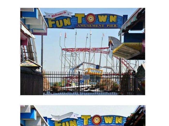 The Funtown rollercoaster at Seaside Heights.