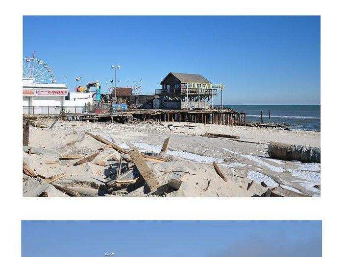 The end of Funtown Pier remains in Seaside Heights.