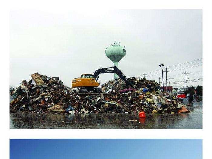 Cleared debris in Long Beach Island.