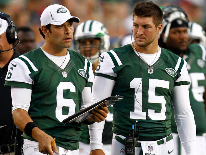 Week after week Mark Sanchez struggled, but Tebow stayed on the bench