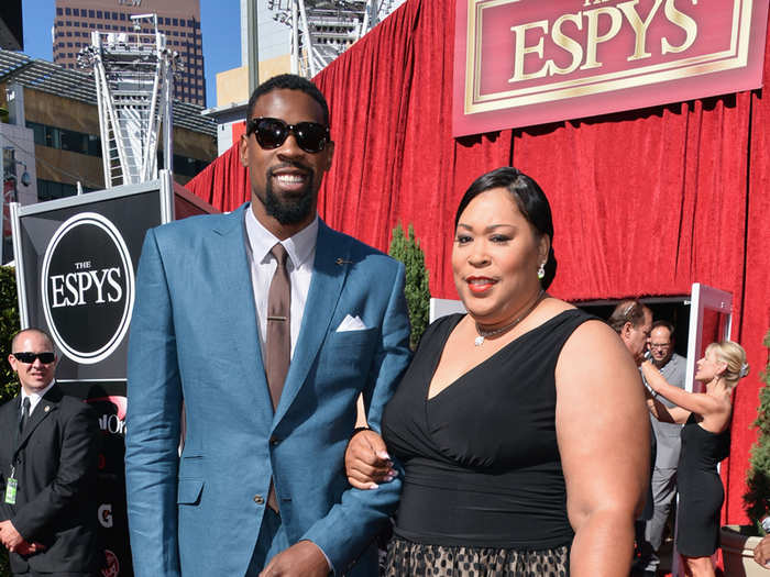 BEST: DeAndre Jordan rocked a tailored blue suit AND took his mom