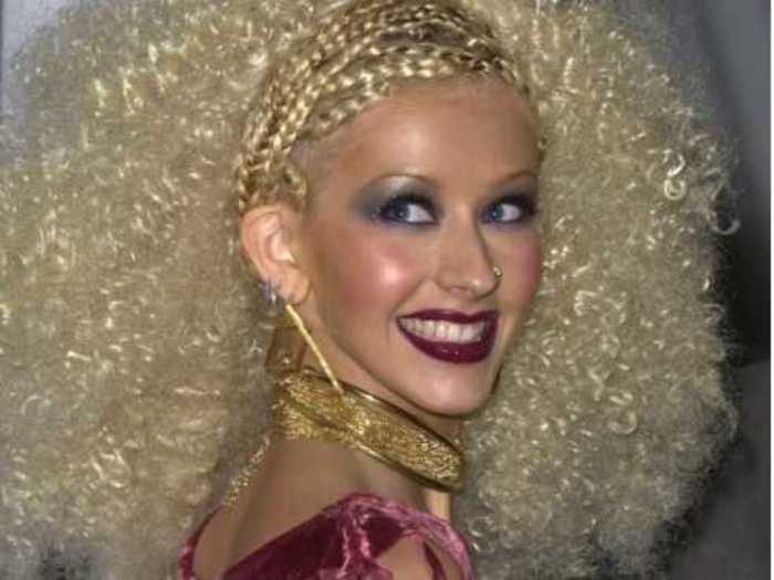 Christina Aguilera debuted this bad Lady Marmalade hair back in 2001.