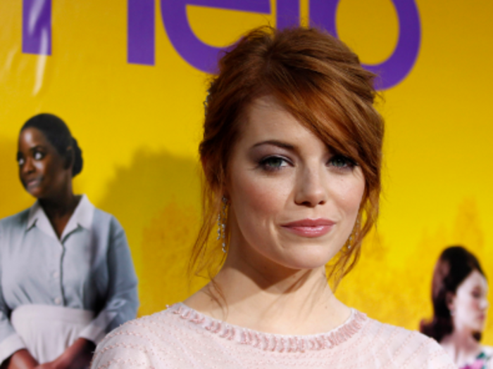 Emma Stone was unremarkable as a blonde, her natural color.