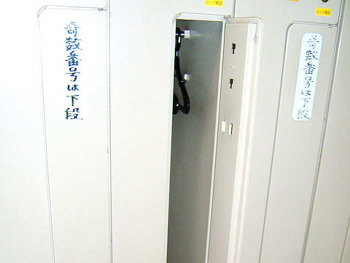 Capsule hotel rooms don