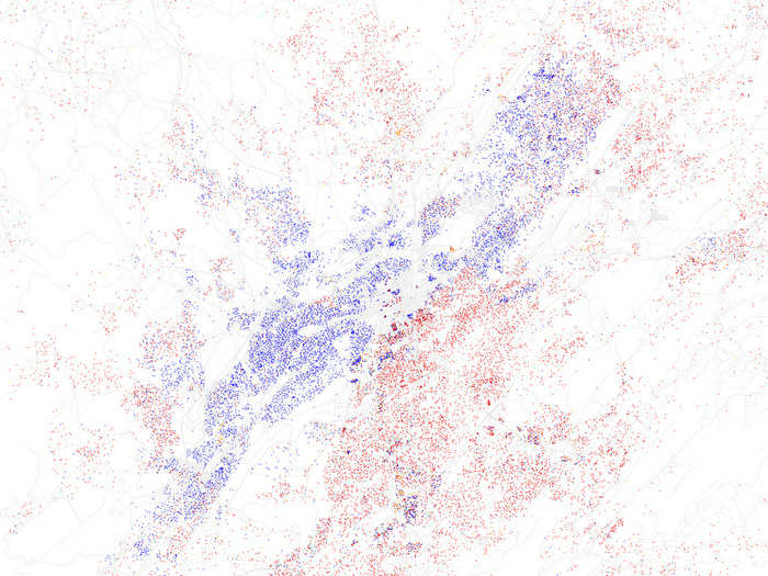 BIRMINGHAM, Ala. — Blacks live mostly west of I-59, and whites stay on the east side of the major highway.