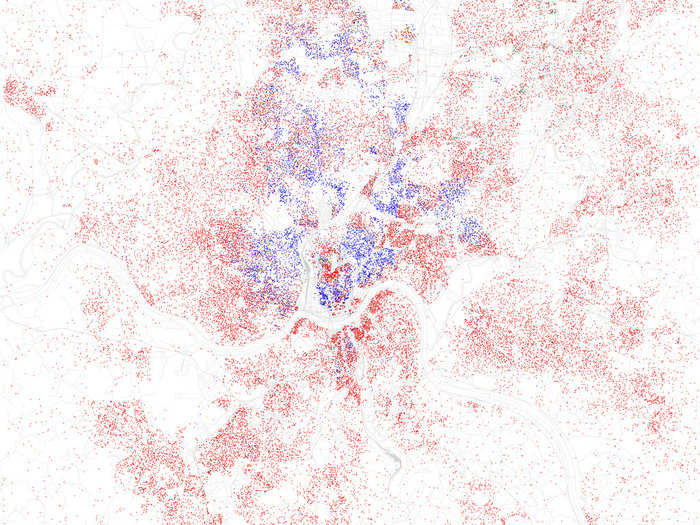 CINCINNATI, Ohio — Black people live in downtown and in scattered pockets around the northern part of the city.