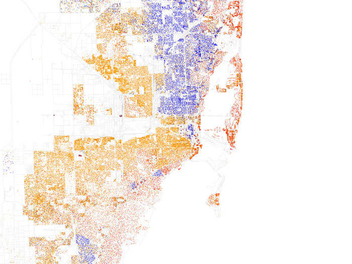 MIAMI, Fla. — Black people live mainly in the northern inner city (Little Haiti and Wynwood), Hispanics in the south (Little Havana, West Miami, Coral Way) and west (Brownsville).