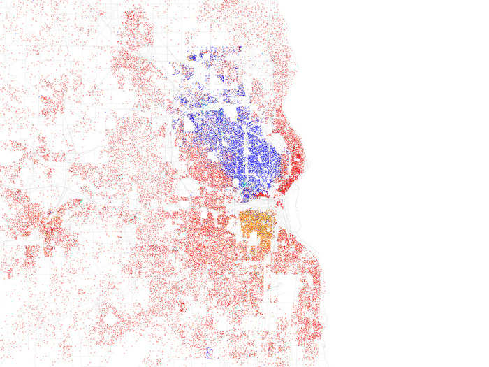 MILWAUKEE, Wis. — Blacks live in the north-central area, Hispanics stay in the southern inner city near Humboldt Park, and white people live on the edges and in the suburbs.