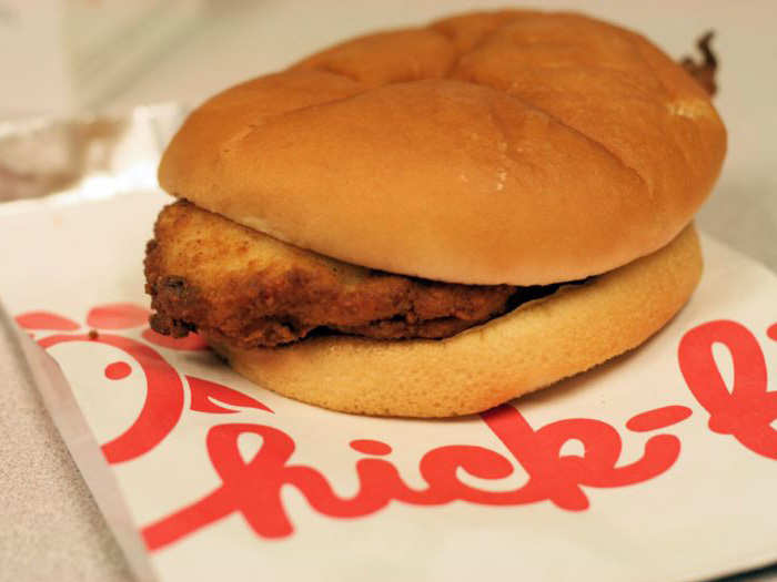 Best Chicken Sandwich: Chick-fil-A (54%)