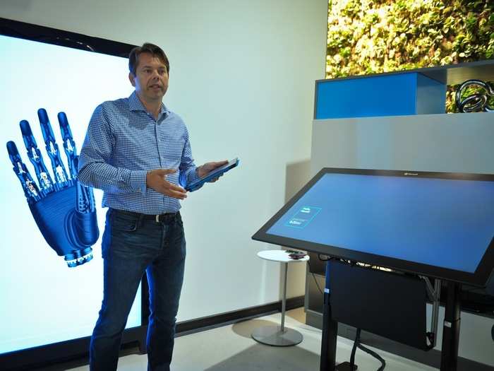 These giant touch screens are from Microsoft acquisition Perceptive Pixel, and they