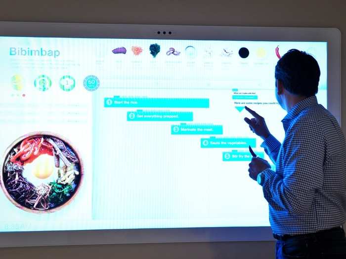 On this screen, you can also find recipes and directions for cooking.