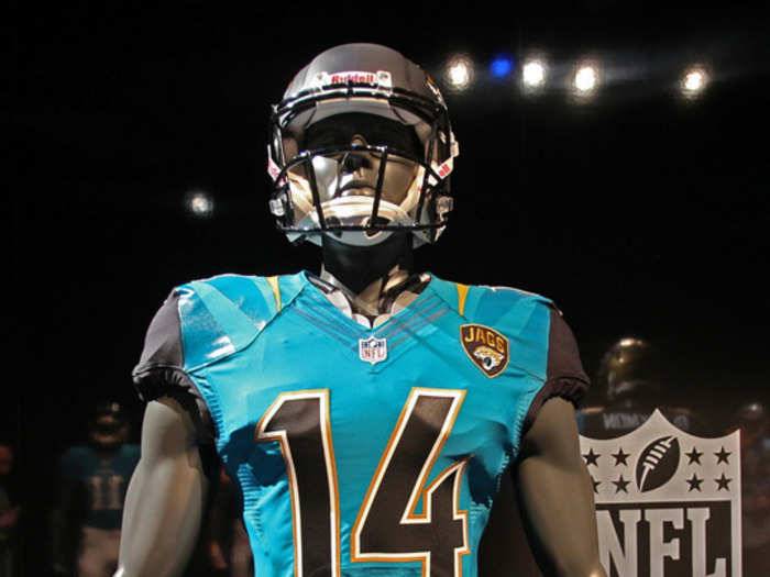 The teal alternate uniform