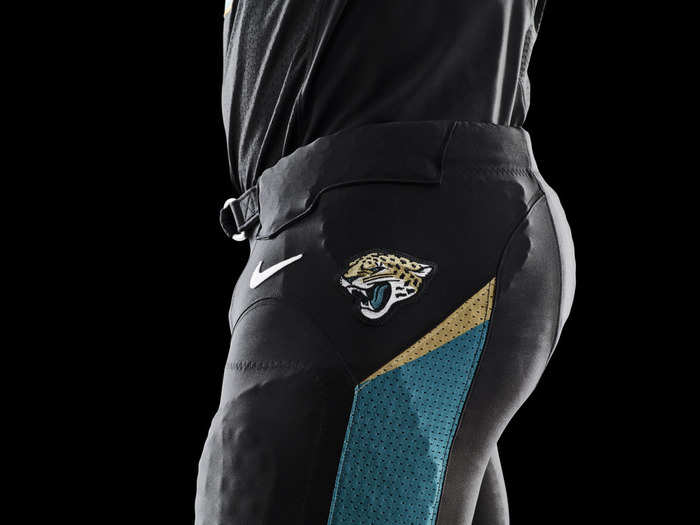 The pant stripe, with jaguar head