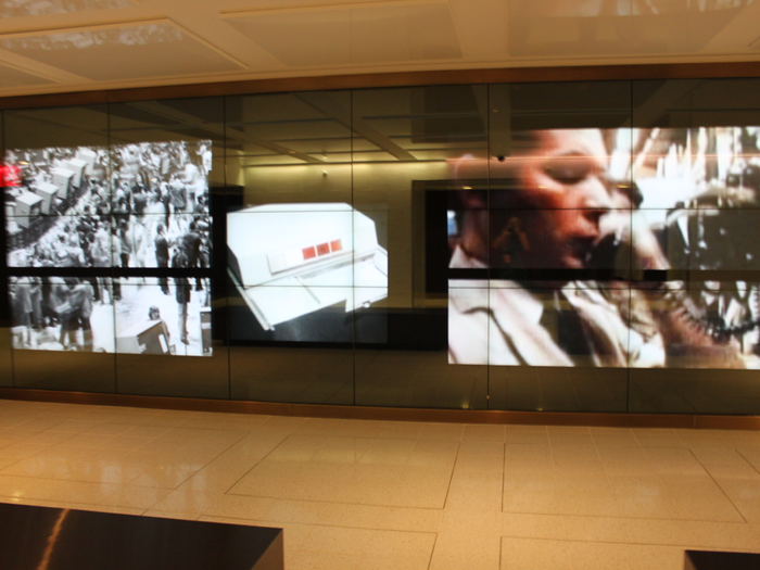 They play some of the old footage at the 2 Broad entrance of the NYSE. You