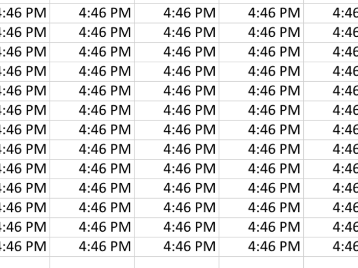 Control + Shift + : (colon) posts the current time into a cell.