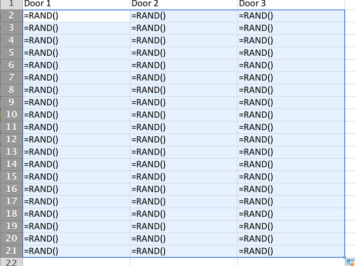 The rand() function generates a pseudorandom number between Zero and One.