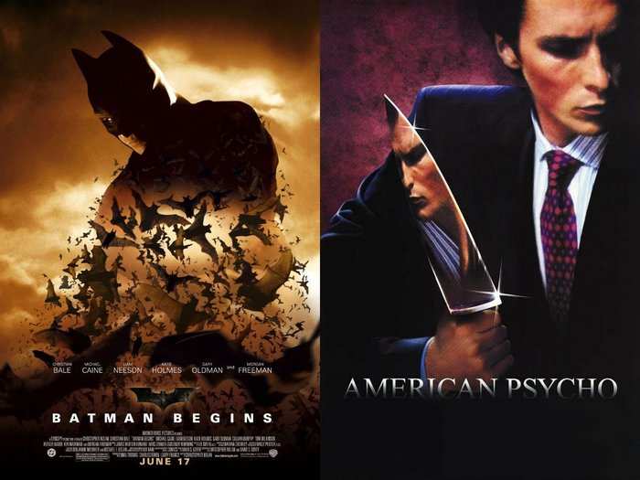 7. "Batman Begins" and "American Psycho"