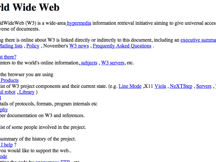 The first website was dedicated to information about the World Wide Web and went live on August 6, 1991. Here