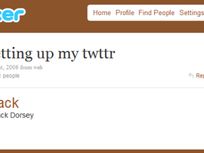 The first tweet was written by co-founder Jack Dorsey on March 21, 2006.