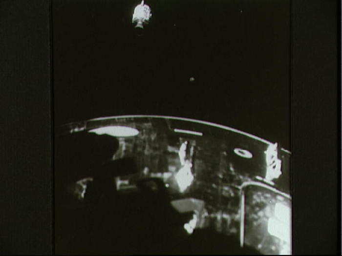 Four hours before landing, the damaged service module was released from the command module. The crew snapped pictures, and for the first time, were able to see the full extent of the damage.