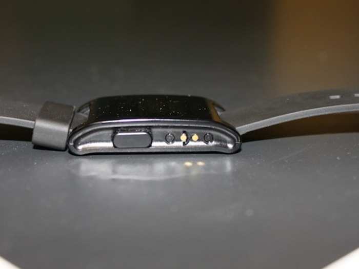 The left side of the watch includes its charging port.